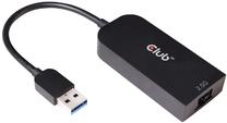 Adapteris Club 3D USB 3.2 Gen1 Type A to RJ45 USB Type A Male, RJ-45, 0.25 m, juoda