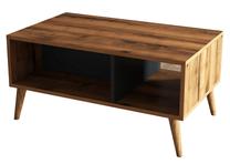 Kavos staliukas Kalune Design Exxen 2070, antracito/riešuto, 90 cm x 41.6 cm x 54 cm