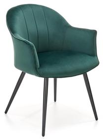 Valgomojo kėdė K468, tamsiai žalia, 67 cm x 62 cm x 84 cm