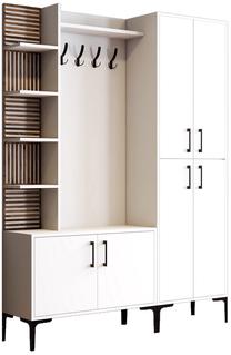 Prieškambario baldų komplektas Kalune Design Viyana DA, vidaus, baltas