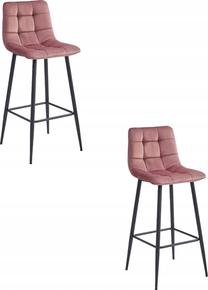 Kėdžių rinkinys Leobert Arceto, juoda/rožinė, 43.5 cm x 32.5 cm x 104 cm, 2 vnt.