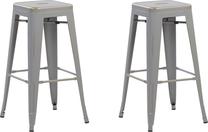 Kėdžių rinkinys Beliani Cabrillo, aukso/pilka, 36 cm x 36 cm x 76 cm, 2 vnt.