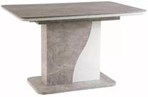 Valgomojo stalas išskleidžiamas Syriusz IN, baltas/pilkas, 120 - 160 cm x 80 cm x 76 cm