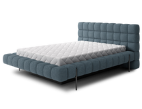 Lova pusantros vietos Magentta Jaffray, 140 x 200 cm, žydra, be čiužinio, su grotelėmis