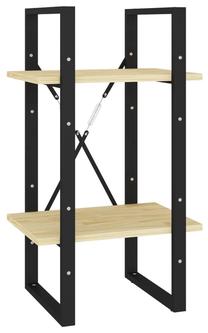 Lentyna VLX 2-Tier 806412, juoda/medžio, 40 cm x 30 cm x 70 cm