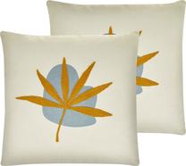 Dekoratyvinė pagalvėlė Beliani Davallia, geltona/mėlyna/smėlio, 45 cm x 45 cm, 2 vnt.