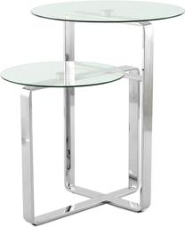 Kavos staliukas Kayoom Katris 100, sidabro, 60 cm x 46 cm x 60 cm