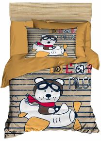 Vaikiškas patalynės užvalkalų komplektas Mijolnir PH115, balta/geltona/žalia, 100 x 150 cm