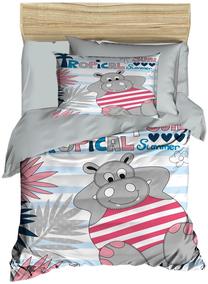 Vaikiškas patalynės užvalkalų komplektas Mijolnir PH124, balta/raudona/pilka, 100 x 150 cm