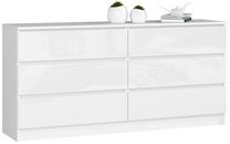 Komoda Akord K160, skaidri/balta, 40 cm x 160 cm x 77 cm