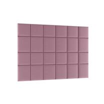 Dekoratyvinės tekstilinės sienų plokštės Quadratta, 180 cm x 240 cm, 3.5 cm, rožinė, 24 vnt.