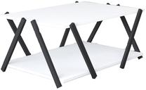 Kavos staliukas Kalune Design Lara, antracito/balta, 93.6 cm x 41.2 cm x 63.6 cm