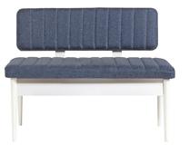 Suoliukas Kalune Design Vina 1048-2, balta/tamsiai mėlyna, 110 cm x 46 cm x 85 cm