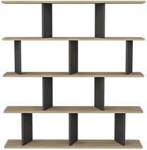 Lentyna Kalune Design Jorin 935CMN1198, antracito/ąžuolo, 130 cm x 25 cm x 137 cm