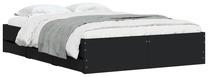 Lova viengulė, 120 x 190 cm, juoda, be čiužinio, su grotelėmis