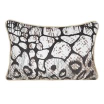 Dekoratyvinės pagalvėlės užvalkalas Eva Minge 11C, balta/juoda, 45 cm x 30 cm