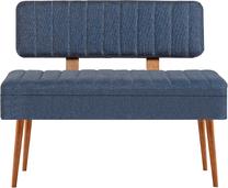 Suoliukas Kalune Design Vina 1048 - 2, ruda/tamsiai mėlyna, 110 cm x 36 cm x 85 cm