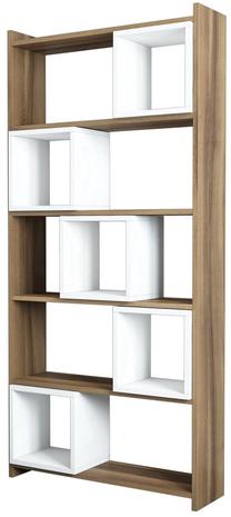 Pastatoma lentyna Kalune Design Box 845HCT3601, balta/riešuto/šviesiai ruda, 80 cm x 22 cm x 170 cm