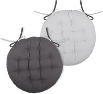 Kėdžių pagalvėlė Lovely Duo Round, antracito/šviesiai pilka, 38 cm x 38 cm