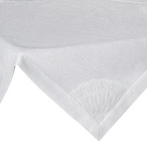 Staltiesė kvadratinė Brenda, balta, 85 x 85 cm