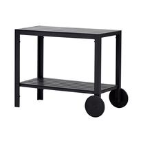 Serviravimo vežimėlis 4IQ Table with wheels, juoda, 90 cm x 45 cm x 74 cm
