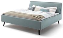 Lova dvigulė Frieda Ice Blue, 160 x 200 cm, juoda/žydra, be čiužinio