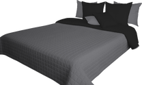 Lovatiesė NMA-016, juoda/grafito, 75 cm x 160 cm