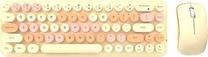 Klaviatūros ir pelės komplektas MOFII Bean 2.4G, EN, geltona/oranžinė/rožinė, belaidė