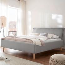 Lova pusantros vietos Frieda, 140 x 200 cm, medžio/šviesiai pilka, be čiužinio