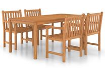Lauko baldų komplektas VLX Garden Dining Set, rudas, 4 vietų