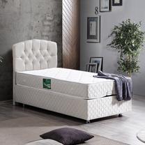 Lova viengulė Kalune Design Efes, 120 x 200 cm, kreminė, su čiužiniu, su grotelėmis