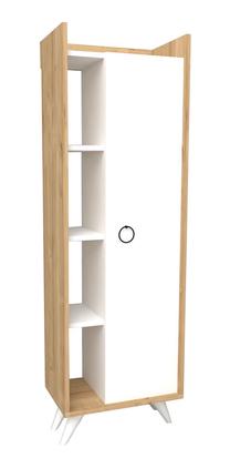 Spintelė Kalune Design Ilgim, ąžuolo/balta, 31.8 cm x 50 cm x 140 cm