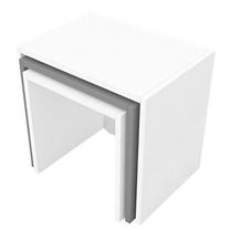 Kavos staliukų komplektas Kalune Design Nora, antracito/balta, 35 cm x 48.6 cm x 45 cm, 3 vnt.