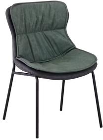 Valgomojo kėdė Kayoom Brady 225 RZ97C-GRN, matinė, tamsiai pilka/žalia, 64 cm x 54 cm x 84 cm