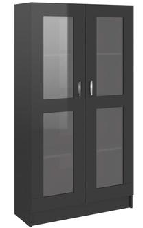 Vitrina VLX Chipboard 802766, juoda, 82.5 cm x 30.5 cm x 150 cm