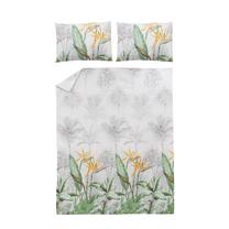 Patalynės užvalkalų komplektas Domoletti Palmito, baltas/žalias, 160 x 200 cm