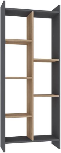 Lentyna Kalune Design Eden 875ZNA4653, antracito/ąžuolo/tamsiai pilka, 25 cm x 63.2 cm x 160 cm