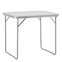 Stovyklavimo stalas, baltas/sidabro, 80 cm x 60 cm x 70 cm