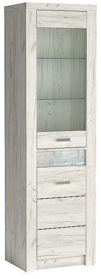Spintelė - vitrina Indianapolis I4, kraft white, 42 cm x 56 cm x 192 cm