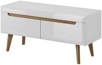 TV staliukas Piaski Nordi, baltas, 107 cm x 40 cm x 50 cm