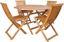 Lauko baldų komplektas Home4you Finlay, rudas, 1-4 vietų