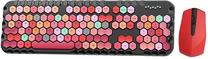 Klaviatūros ir pelės komplektas MOFII Honey Plus, EN, raudona, belaidė