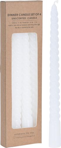 Žvakių rinkinys, kūginė, 7 h, 4 vnt., Balta