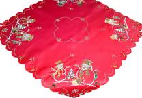 Kalėdinė staltiesė kvadratinė OS-304-C, raudona, 85 x 85 cm