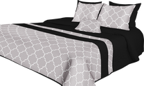 Lovatiesė NMD-C01, juoda/pilka, 220 cm x 240 cm