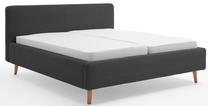Lova dvigulė Mattis, 180 x 200 cm, antracito, be čiužinio, su grotelėmis