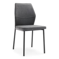 Valgomojo kėdė Domoletti Augusta Nea, juoda/pilka, 45 cm x 56 cm x 86 cm