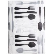 Staltiesė stačiakampė Splendid FORK, balta/juoda, 150 x 180 cm