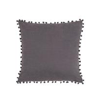Dekoratyvinė pagalvėlė Domoletti Ponpon, pilka, 45 cm x 45 cm