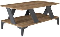 Kavos staliukas Kalune Design Tabla, antracito/riešuto, 100 cm x 40 cm x 60 cm